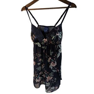 NWT Apt. 9 2-piece set Dark Blue Bella's Garden babydoll lingerie set Sz M